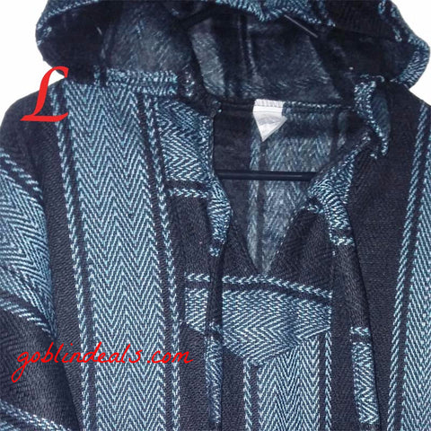 Baja Hoodie Shirt Large Turquoise Black - Goblin Deals