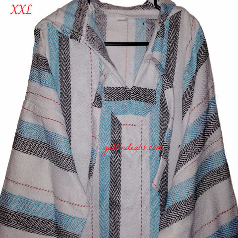 Baja Hoodie Light Blue Black White XXL- Goblin Deals