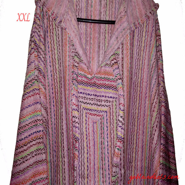 Baja Hoodie Pink Pinstripe XXL - Goblin Deals