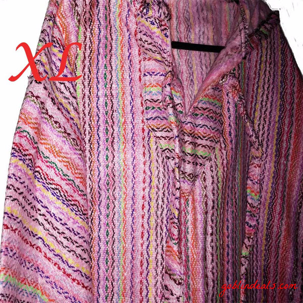 Baja Hoodie Pink Pinstripe XL- Goblin Deals