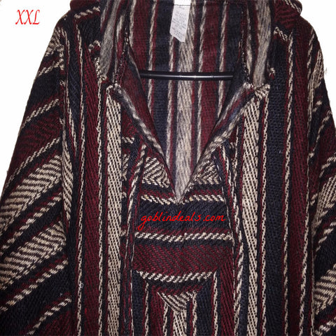 Baja Hoodie Reddish Brown Black Grey XXL- Goblin Deals