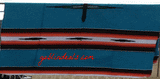 Mexican Diamond Poncho Blue Orange 2- Goblin Deals 