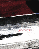 Mexican Diamond Poncho Burgundy Grey - Goblin Deals