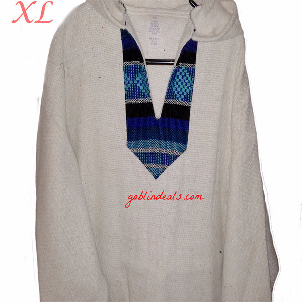 Serape Baja Hoodie Blue XL - Goblin Deals